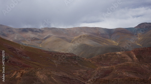 beautiful mountain range in the andes