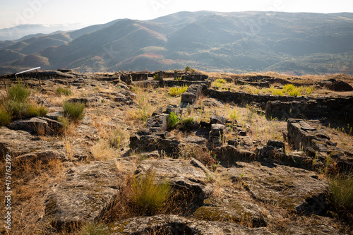 ruins at Rumansil I archaeological site, Freixo de Numao, Vila Nova de Foz Coa, Guarda, Portugal photo