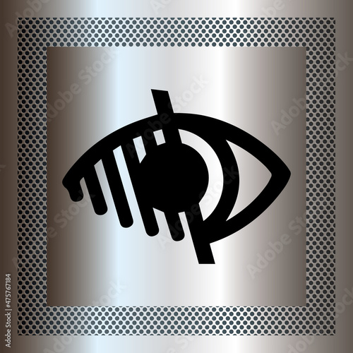 Logo handicap visuel. photo