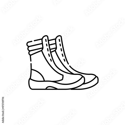 Protective boots color line icon. Disability. Isolated vector element.