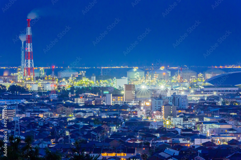 Obraz premium 四日市の工場夜景 