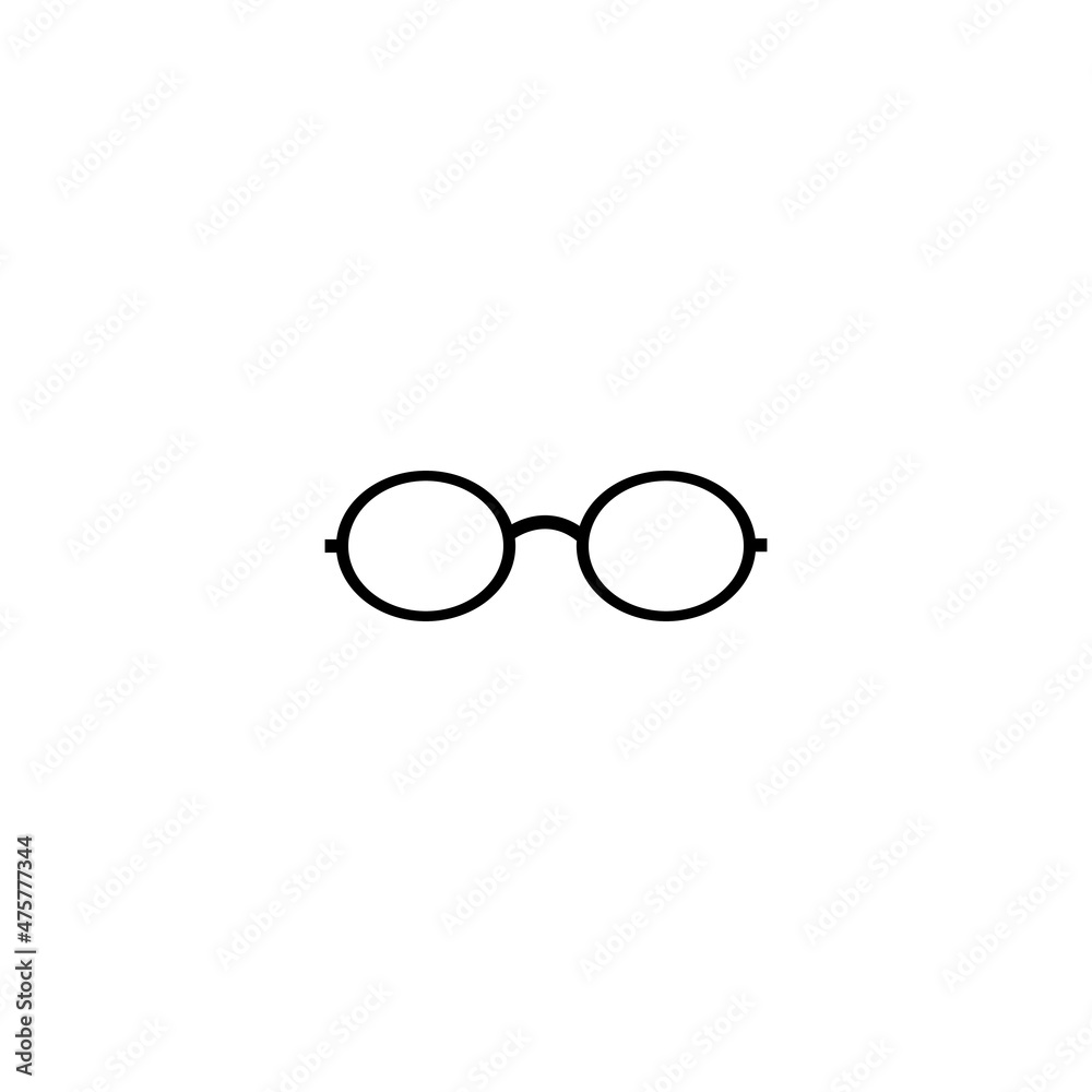 Glassess icon vector flat design Glassess icon vector flat design