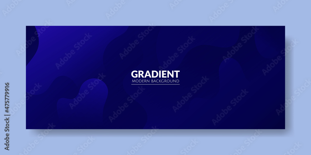 Abstract Blue color background. Modern background design. gradient color. Fluid shapes composition. Fit for website, banners, wallpapers, brochure, posters