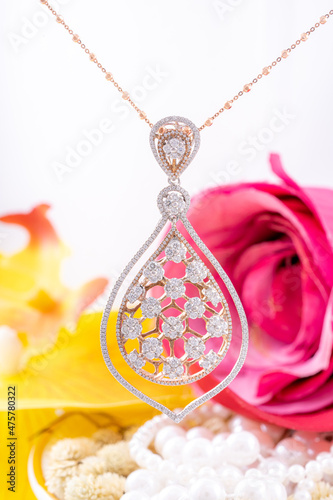 Studio shoot of  diamond jewelry 