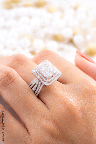 Studio shoot of  diamond jewelry 