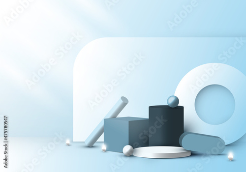 Set of 3D realistic geometr...