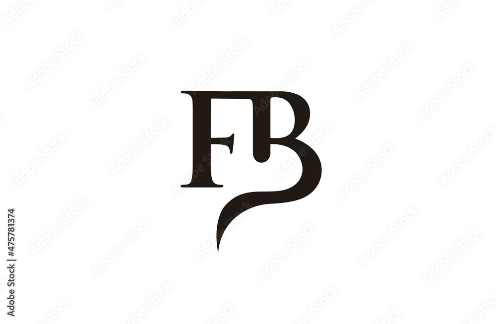 initial FB logo design vector initial FB logo design vector