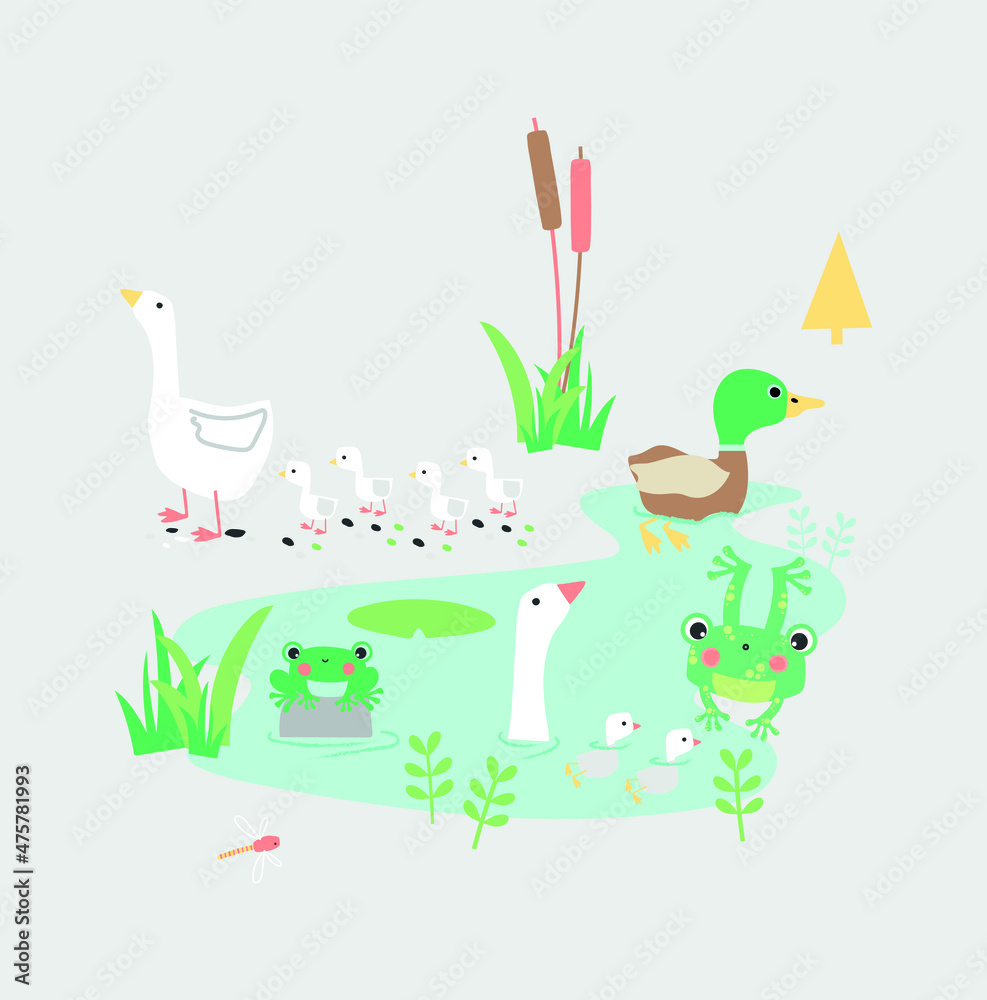 Cute duck T-Shirt design for baby vector illustration. Can be used for baby bedding, wallpaper, nursery decor, baby shower invitation card, kids room decor. mallard pattern. Cute duck T-Shirt design for baby vector illustration. Can be used for baby bedding, wallpaper, nursery decor, baby shower invitation card, kids room decor. mallard pattern.