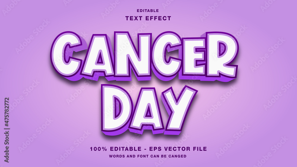 Cancer Day Editable Text Effect