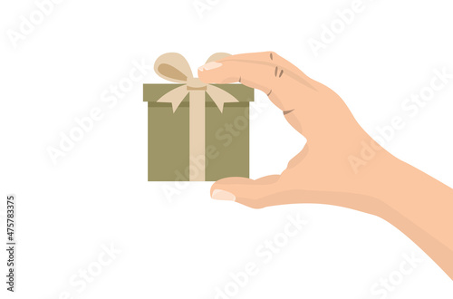 hand holding gift box