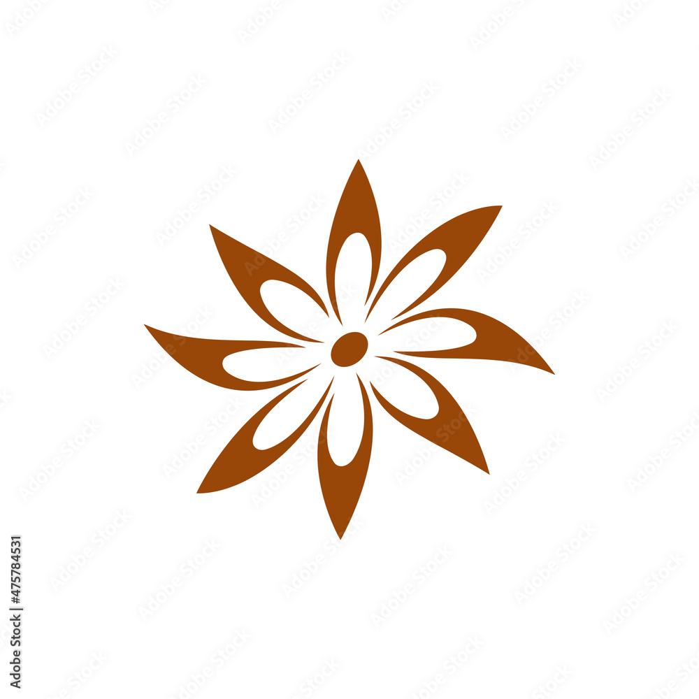 star anise logo icon design template vector star anise logo icon design template vector