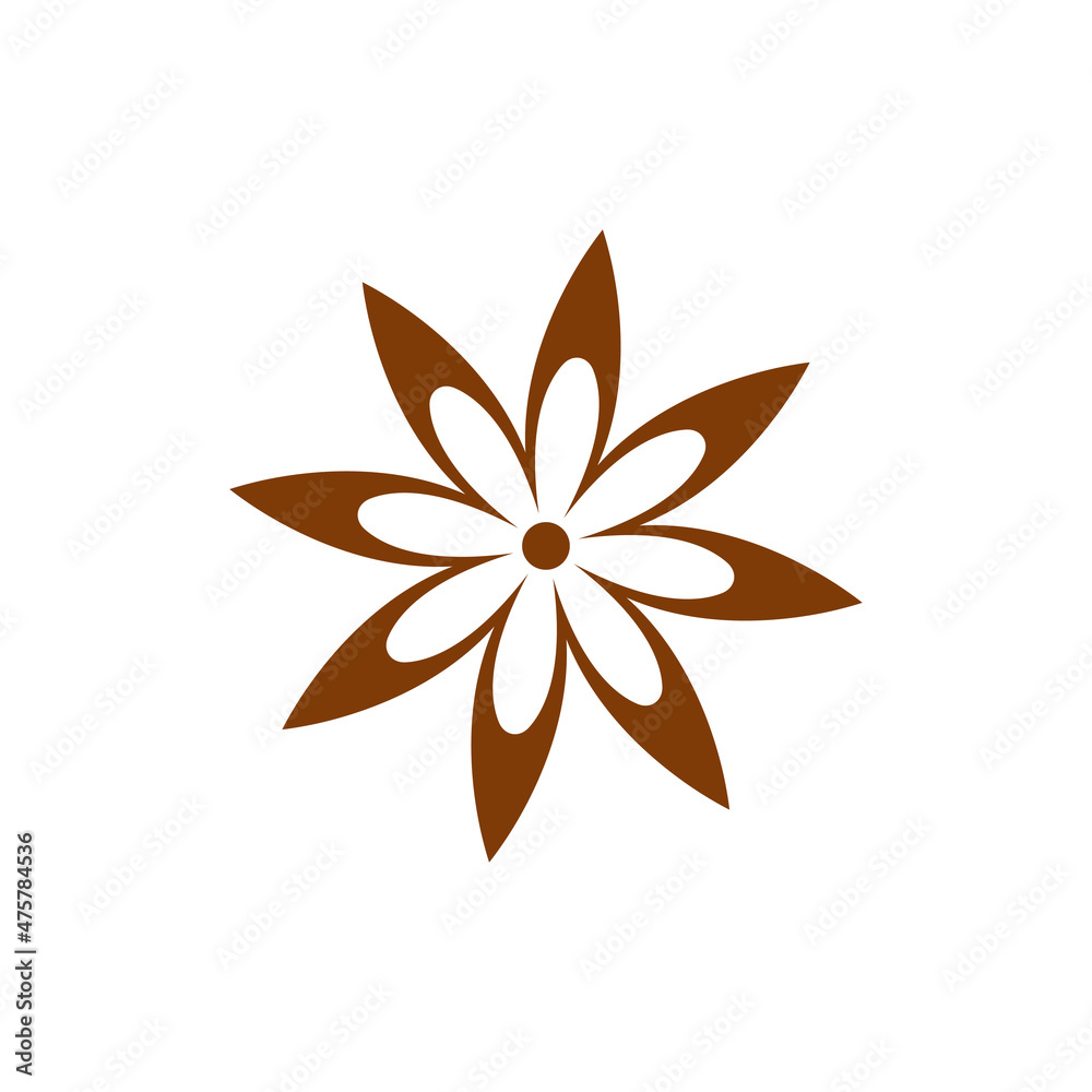 star anise logo icon design template vector star anise logo icon design template vector