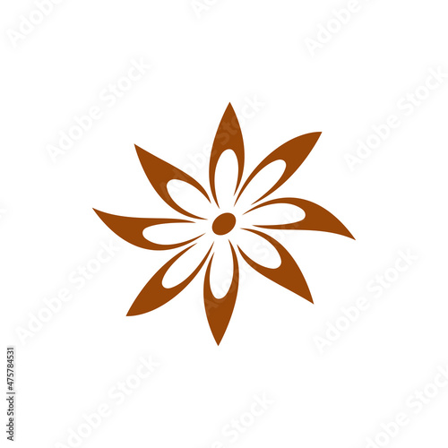 star anise logo icon design template vector