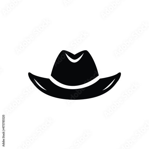 cowboy or sheriff hat western country culture logo design vector