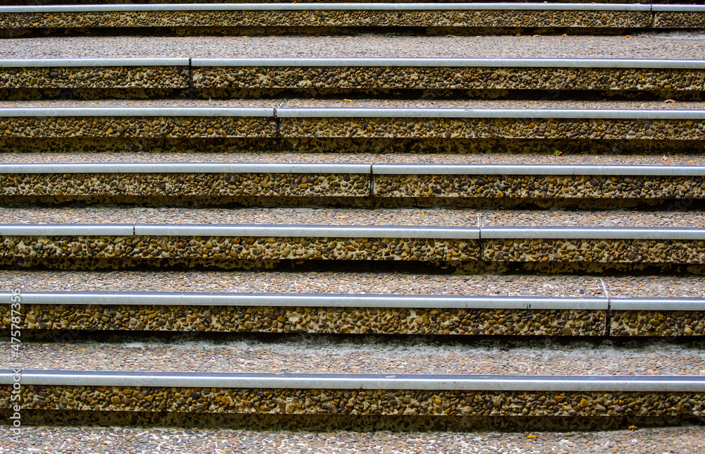 Stairway Steps Pattern with rocks stone texture.