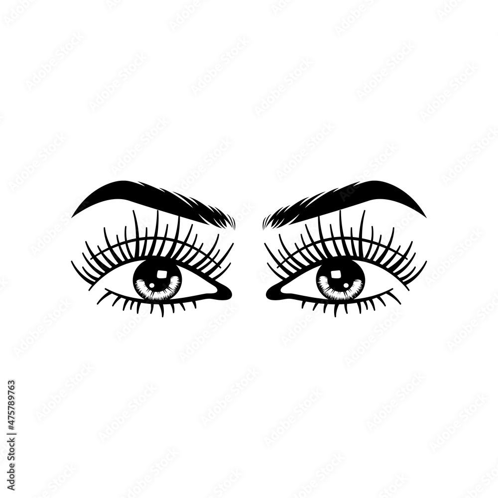 eyelashes logo icon design template vector eyelashes logo icon design template vector