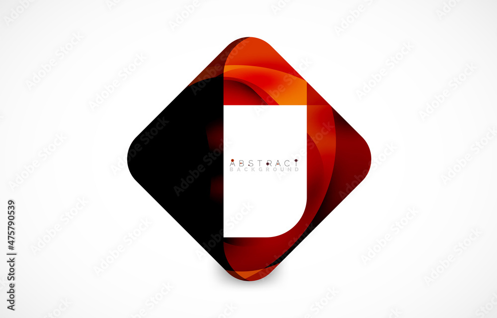 Minimal background. Abstract square shape with round corners created with wavy forms. Vector Illustration For Wallpaper, Banner, Background, Landing Page Minimal background. Abstract square shape with round corners created with wavy forms. Vector Illustration For Wallpaper, Banner, Background, Landing Page