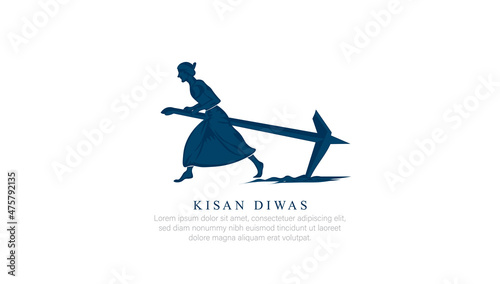 KISAN DIWAS- VECTOR ILLUSTRATION OF KISAN DIWAS