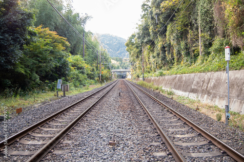 京都 嵐山 電車 線路