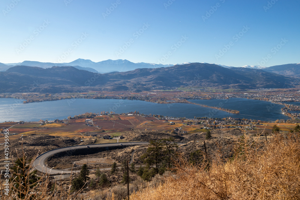 View of Osoyoos, British Columbia, Canada from Anarchist Mountain