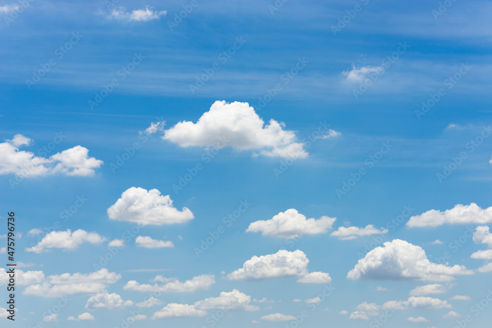 beautiful blue sky and white fluffy cloud horizon outdoor for background. beautiful blue sky and white fluffy cloud horizon outdoor for background.