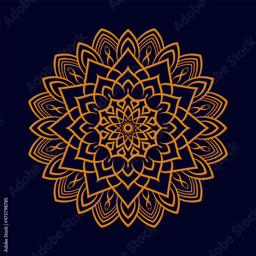 luxury ornamental mandala background design, Circular pattern in form of mandala with Lotus flower for Henna, tattoo, decoration. vector © AHvect