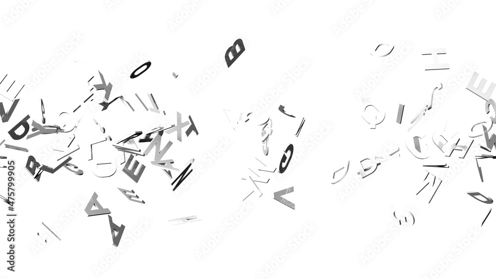 White alphabets on white background.
3D abstract illustration for background. White alphabets on white background.
3D abstract illustration for background.