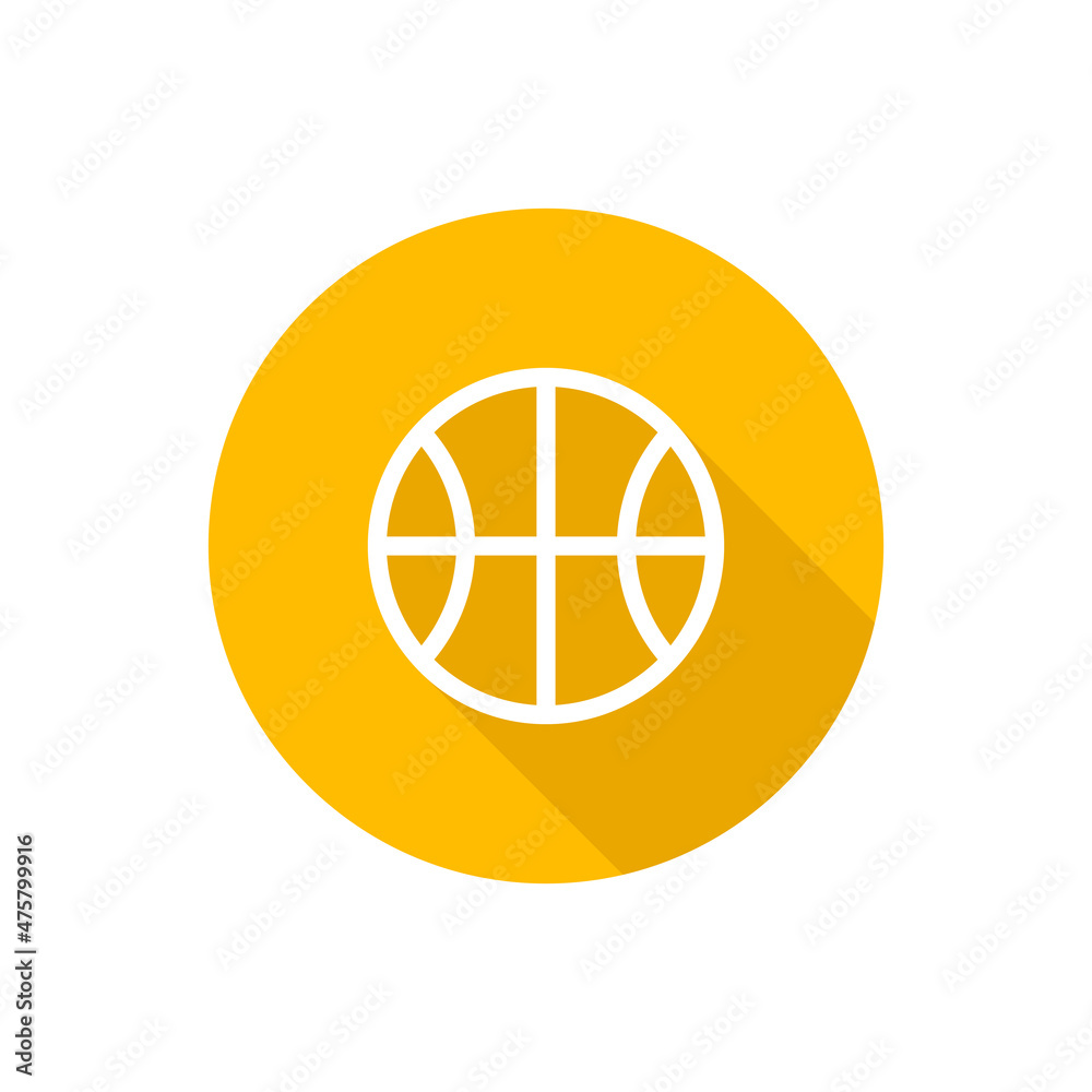 Basketball ball flat vector button icon Basketball ball flat vector button icon