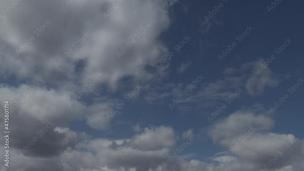 white clouds in the blue sky timelapse video