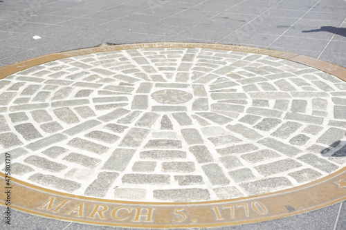 Quadro em tela Famous Boston Massacre Monument in Boston, USA