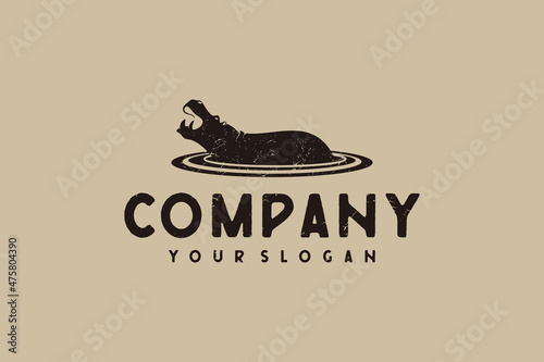 hippopotamus logo design inspiration