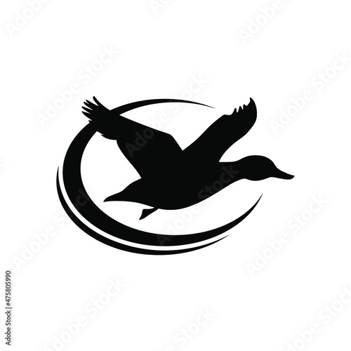 Flying Duck can be use for icon, sign, logo and etc