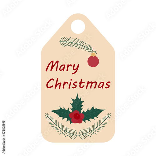 New Year's label for a gift.