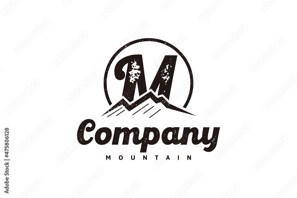 logo M ,initial design inspiration with mountain logo