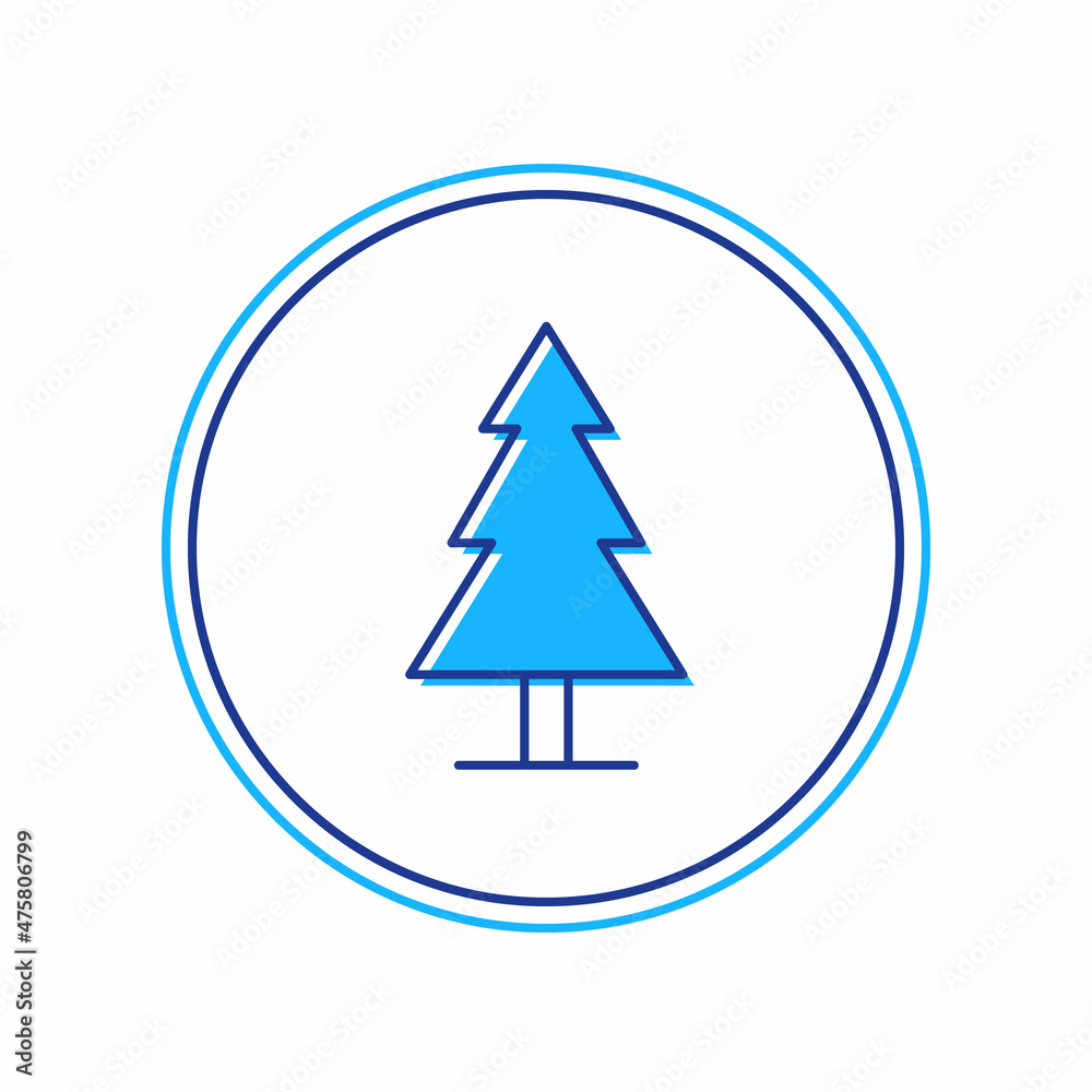 Filled outline Tree icon isolated on white background. Forest symbol. Vector Filled outline Tree icon isolated on white background. Forest symbol. Vector