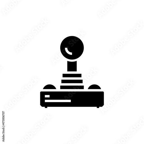 joystick vector icon. computer component icon solid style. perfect use for logo, presentation, website, and more. simple modern icon design solid style