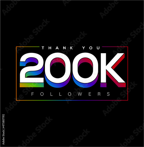 Thank you 200K Followers, Social media post.