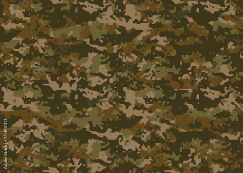 Wallpaper Mural Full seamless camouflage texture skin pattern vector for military textile. Usable for Jacket Pants Shirt and Shorts. Army camo masking design for hunting fabric print and wallpaper.  Torontodigital.ca