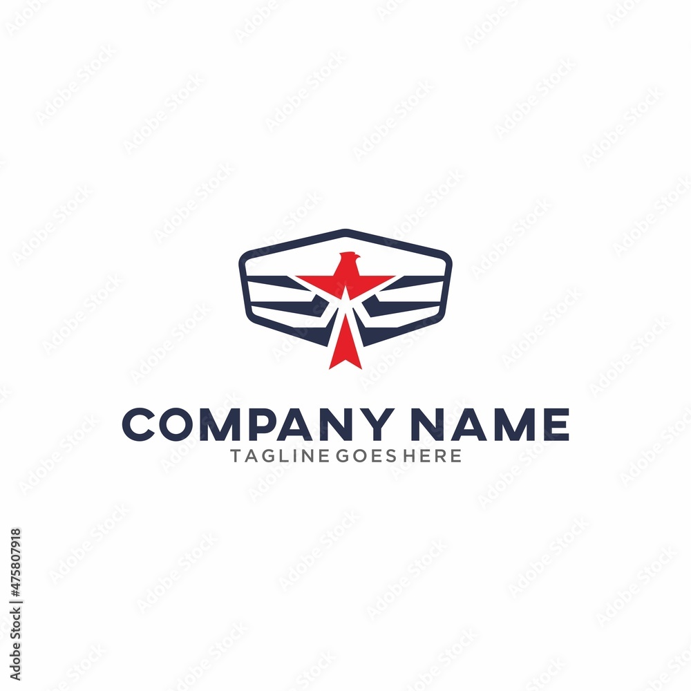 Fototapeta premium Army logo icon template. Military logo design vector illustration.