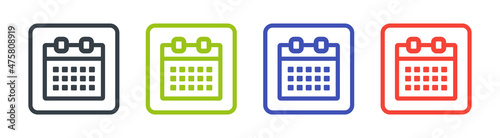 Weekly, monthly calendar icon vector illustration