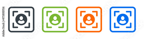 Capture icon. Auto focus camera icon vector illustration