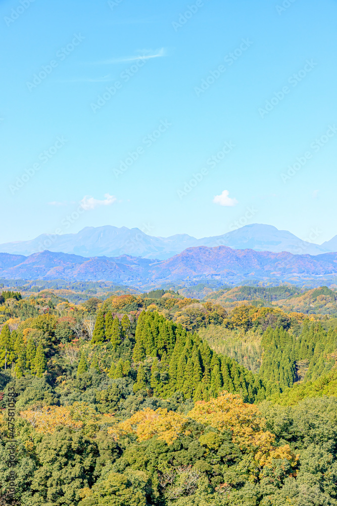 秋の岡城跡から見た景色 大分県竹田市 Scenery seen from the ruins of Oka Castle in autumn. Ooita-ken Takeda city 秋の岡城跡から見た景色 大分県竹田市 Scenery seen from the ruins of Oka Castle in autumn. Ooita-ken Takeda city