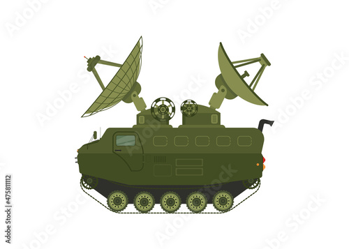 Radar guns. The broadcast, satellite communications. Antennas, receivers, communication with headquarters. Determining enemy locations. Special military equipment. All Terrain Vehicle, heavy vehicles.