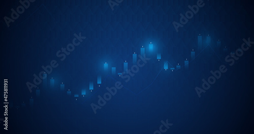 Stock market candlestick chart. Business stock market background