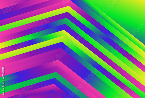 Geometric Abstract Blue Pink and Green Background