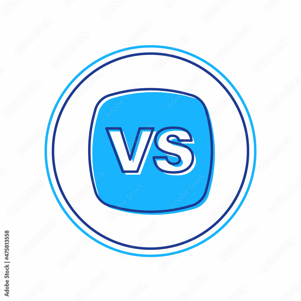 Filled outline VS Versus battle icon isolated on white background. Competition vs match game, martial battle vs sport. Vector Filled outline VS Versus battle icon isolated on white background. Competition vs match game, martial battle vs sport. Vector