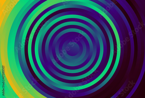 Orange Purple and Green Gradient Concentric Circles Background Illustration