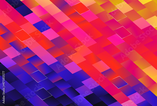 Geometric Abstract Red Yellow and Blue Background Vector Image