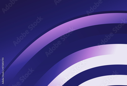 Blue Purple and White Gradient Quarter Concentric Circles Background Vector