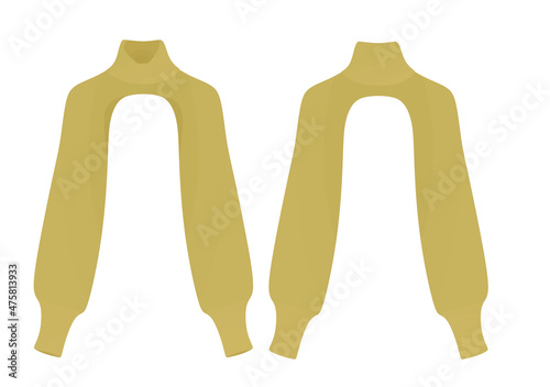 Woman brown top. vector illustration